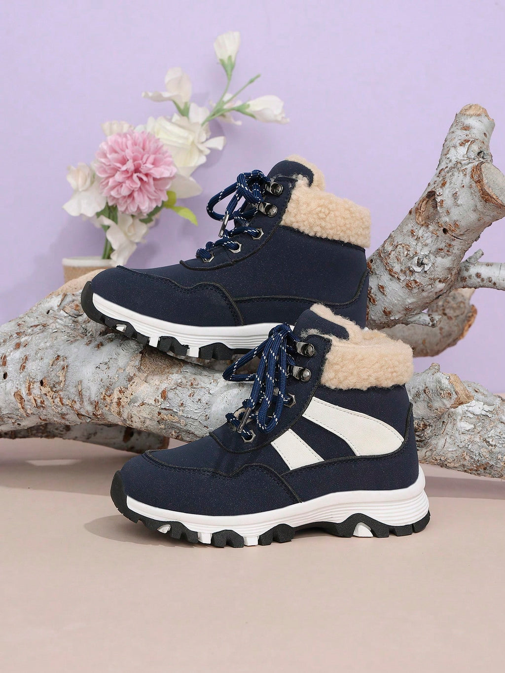 Bambinoo x Playful Pals Kids' Non-Slip Warm Winter Snow Boots Blue
