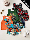 Striped Bear Knit Vest Set
