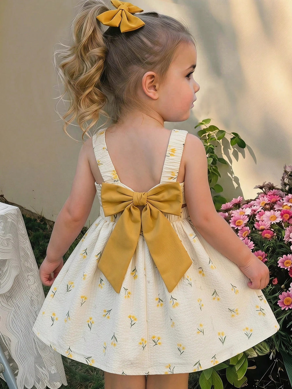 Robe sans manches décontractée imprimée florale pour bébé fille Cozy Pixies