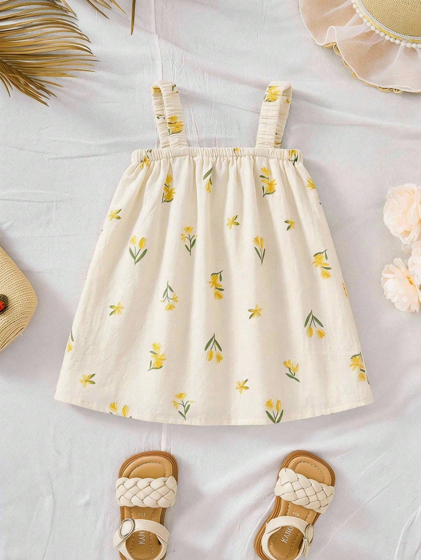 Robe sans manches décontractée imprimée florale pour bébé fille Cozy Pixies