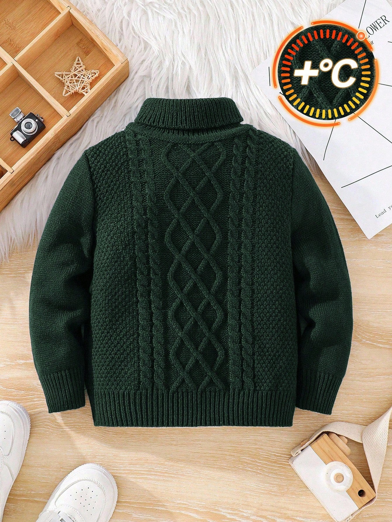Boys' Royal Blue Turtleneck Sweater