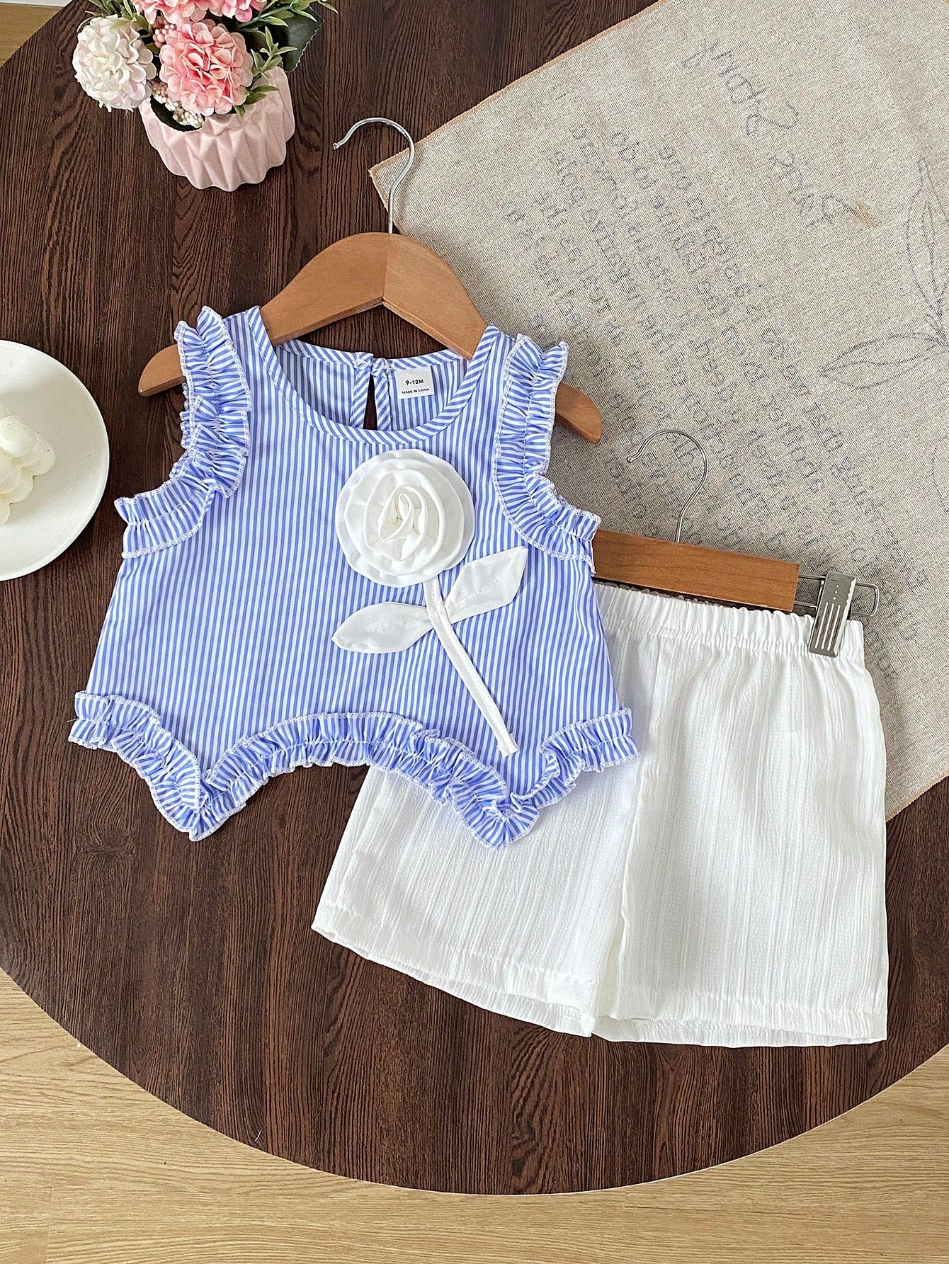 Ensemble débardeur et short 2 pièces pour bébé fille Souflis