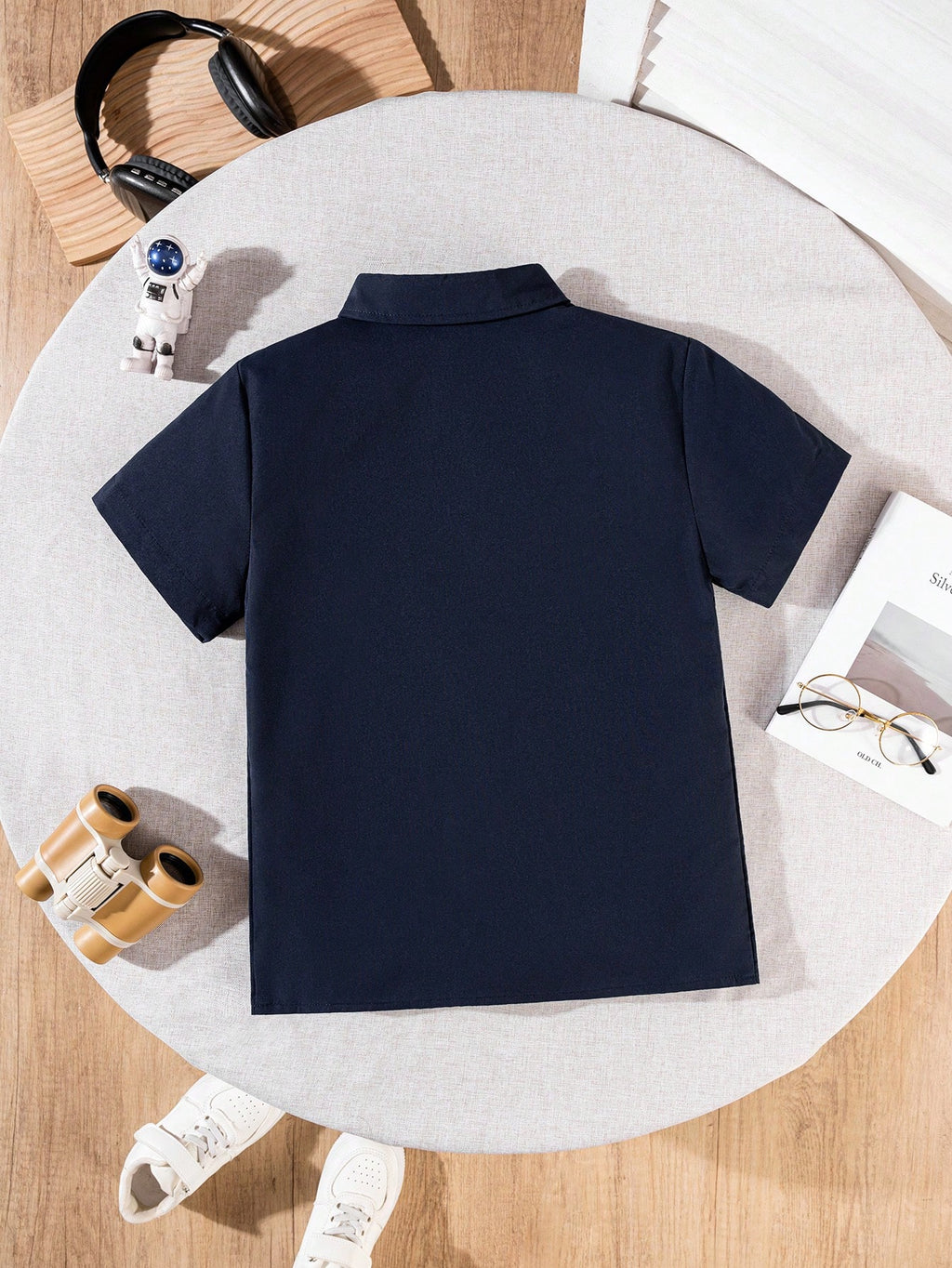 Boys' Navy Blue Preppy Shirt