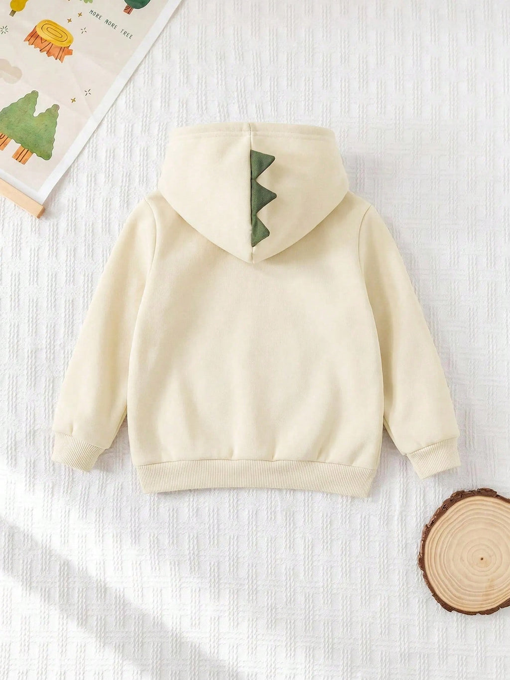 Bambinoo x Cozy Pixies Boys' Dinosaur Knitted Hooded Sweatshirt