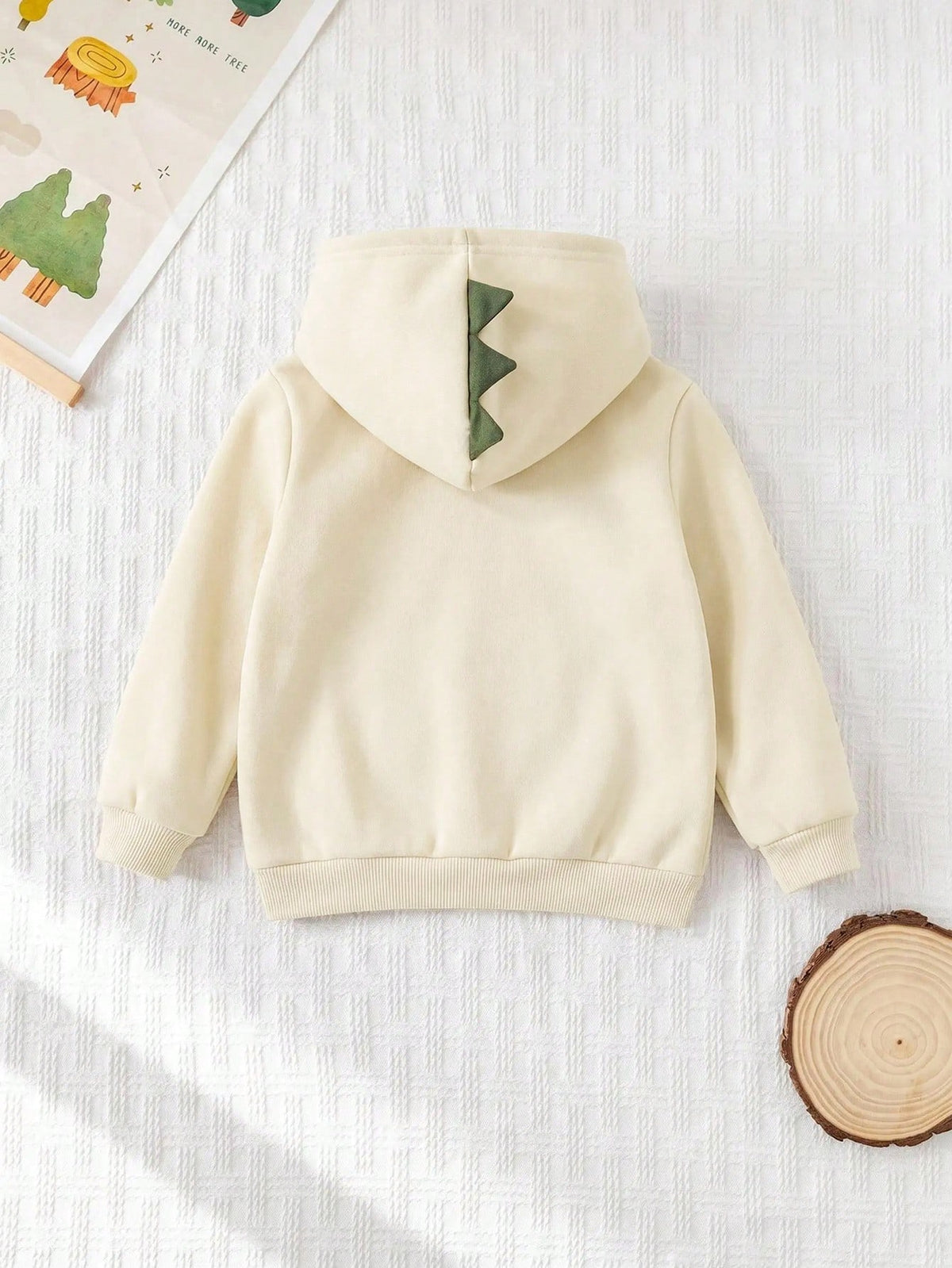 Bambinoo x Cozy Pixies Boys' Dinosaur Knitted Hooded Sweatshirt