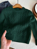 Boys' Green Crew Neck Sweater