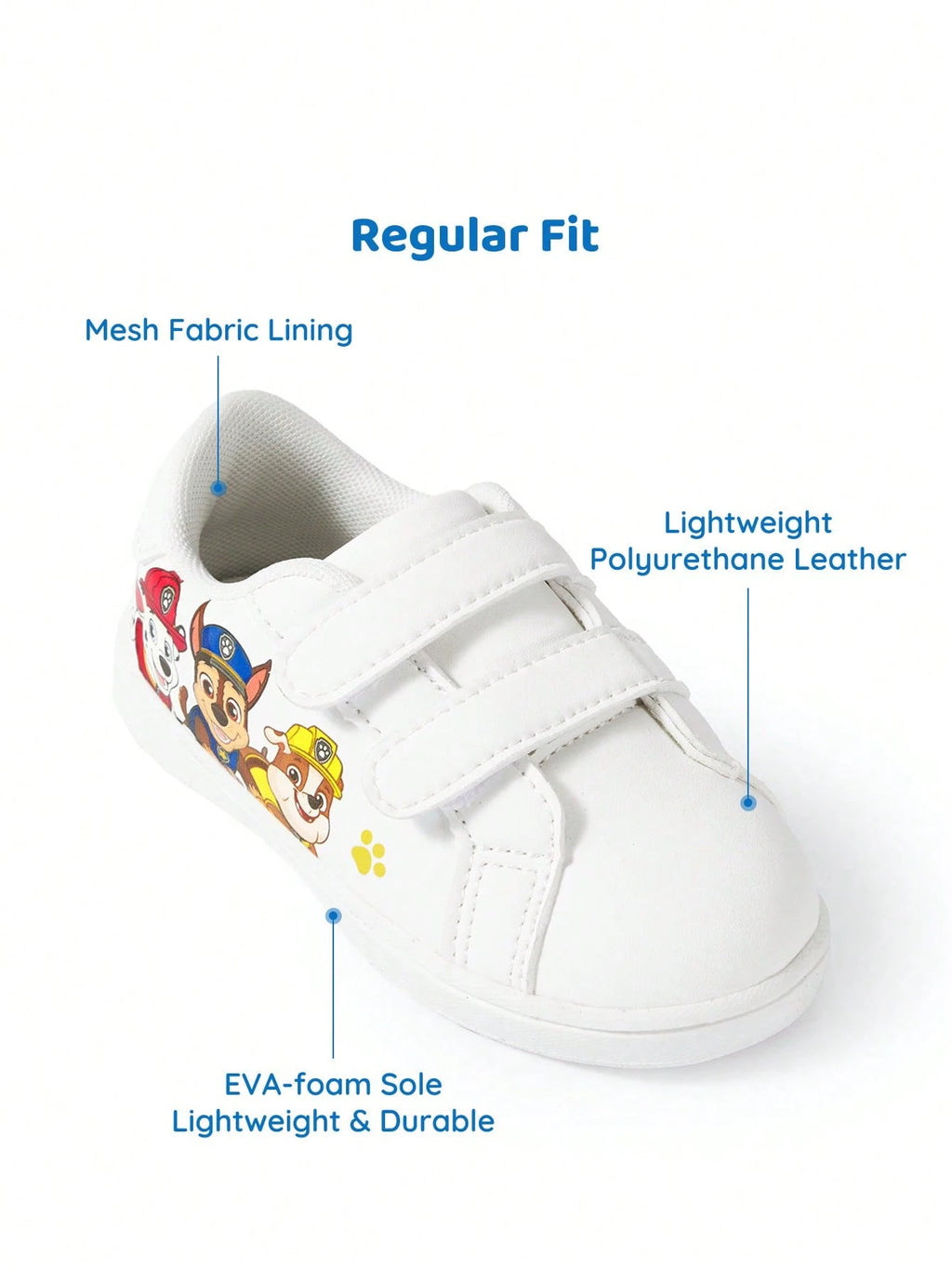 Baskets blanches décontractées Bambinoo x PAW Patrol pour enfants