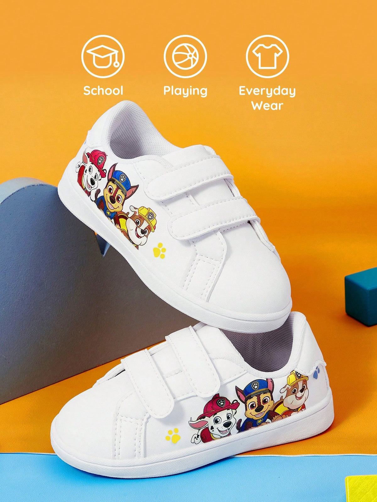 Baskets blanches décontractées Bambinoo x PAW Patrol pour enfants