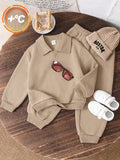 Ensemble de survêtement Bambinoo x Garçons avec sweat-shirt à revers et pantalon de survêtement thermique