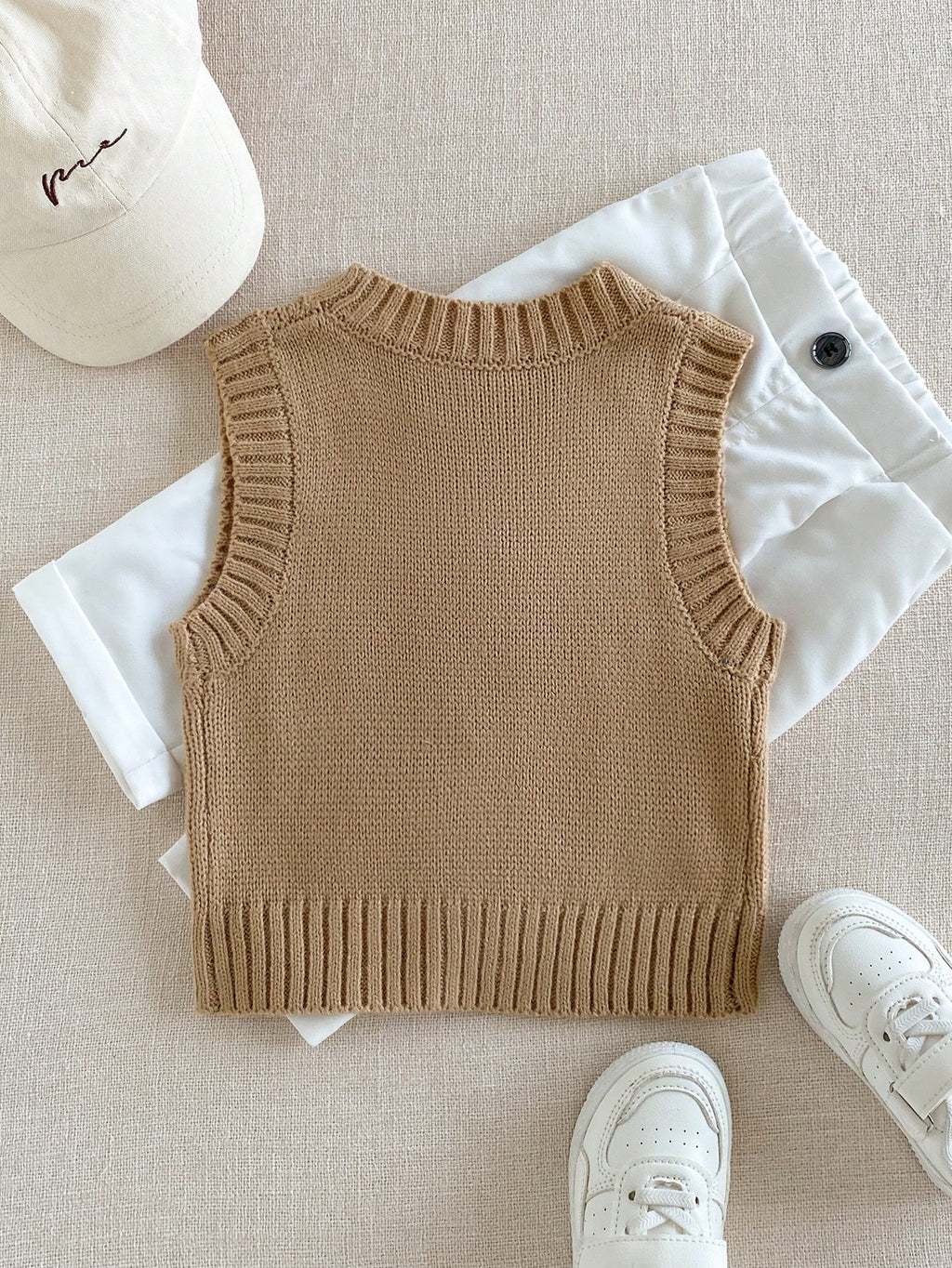 Girls' Preppy Cable Knit Sweater Vest