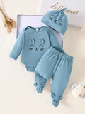 Ensemble 3 pièces nouveau-né SHEIN bleu neutre