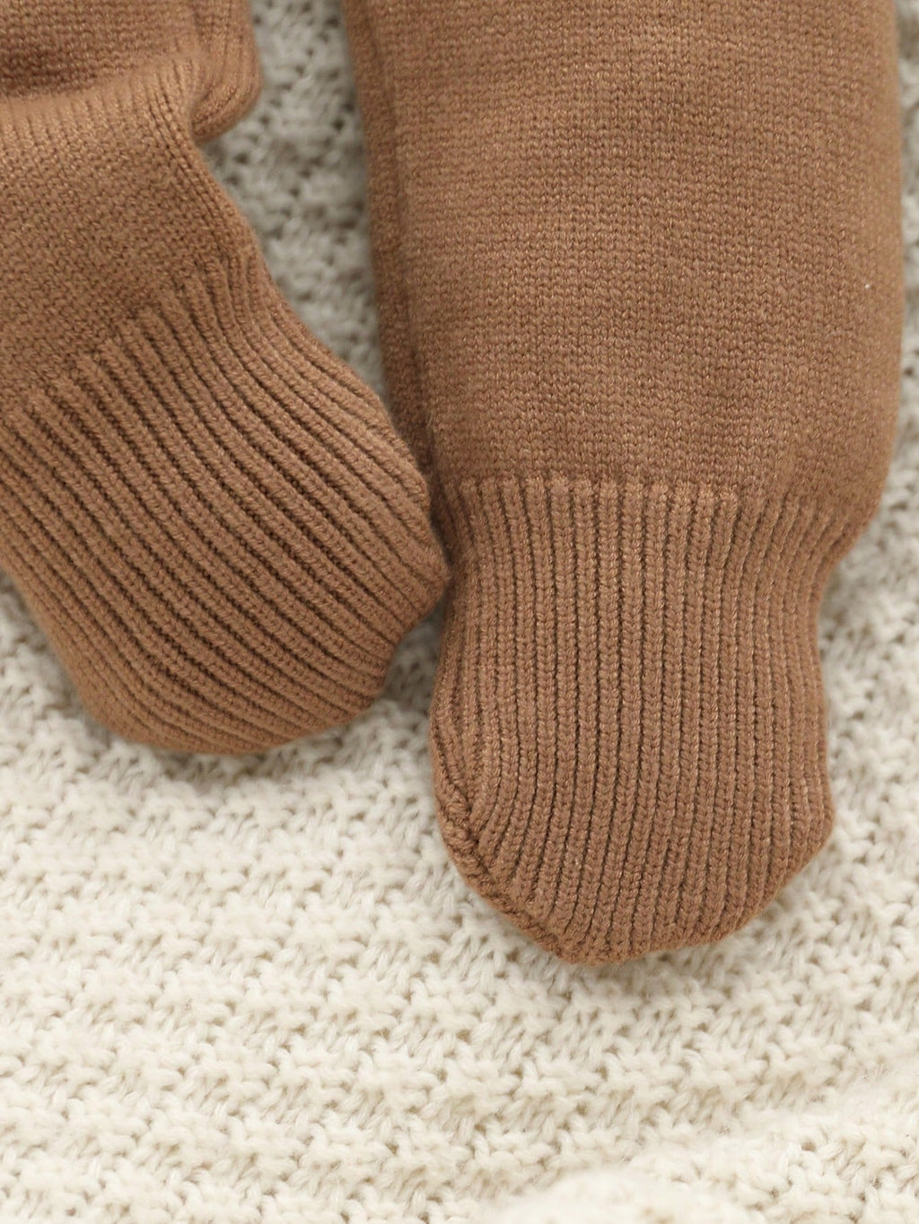 Baby Boy Turn-Down Collar Knit Sweater Footed-Leggings Set