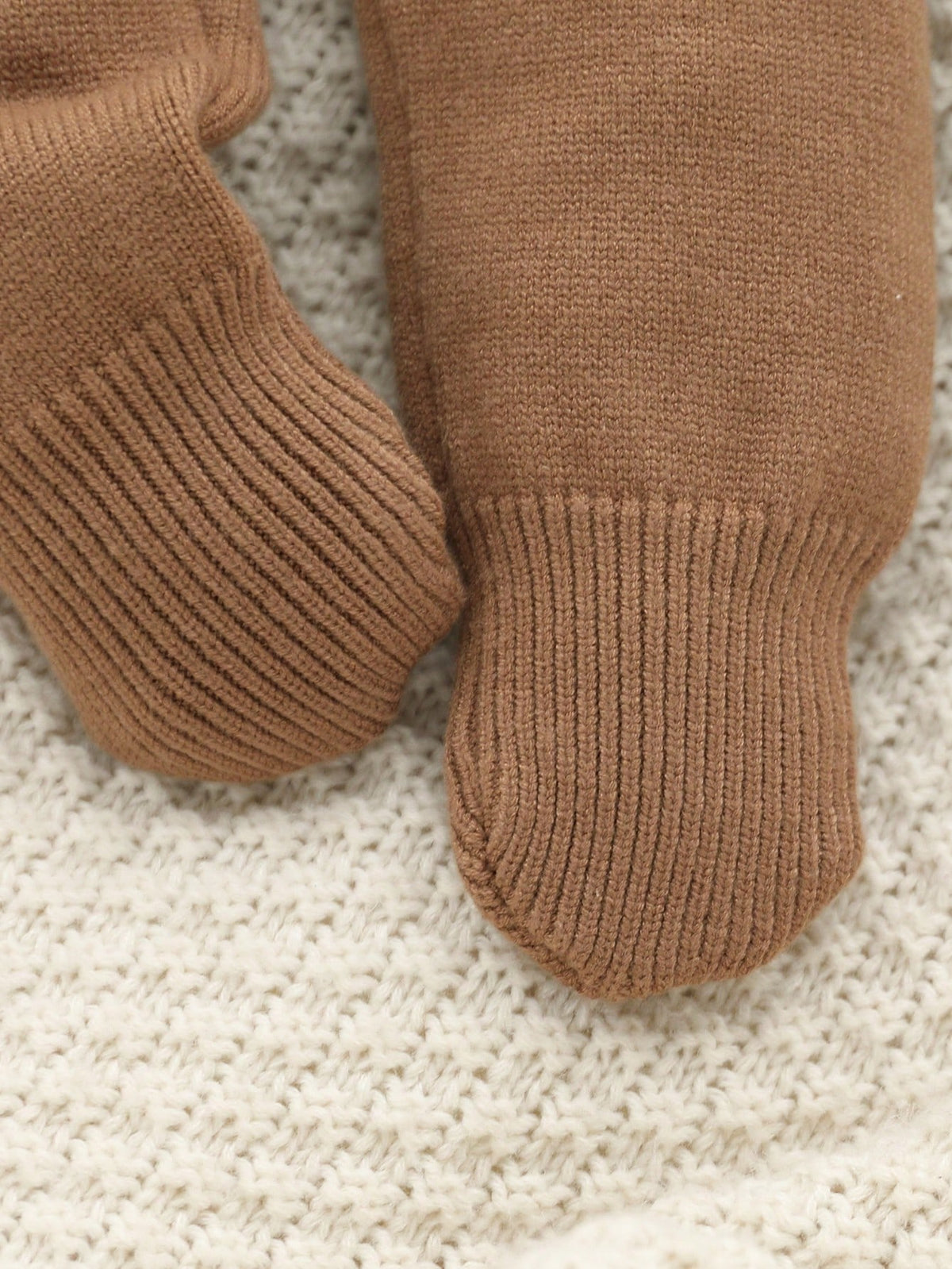 Baby Boy Turn-Down Collar Knit Sweater Footed-Leggings Set
