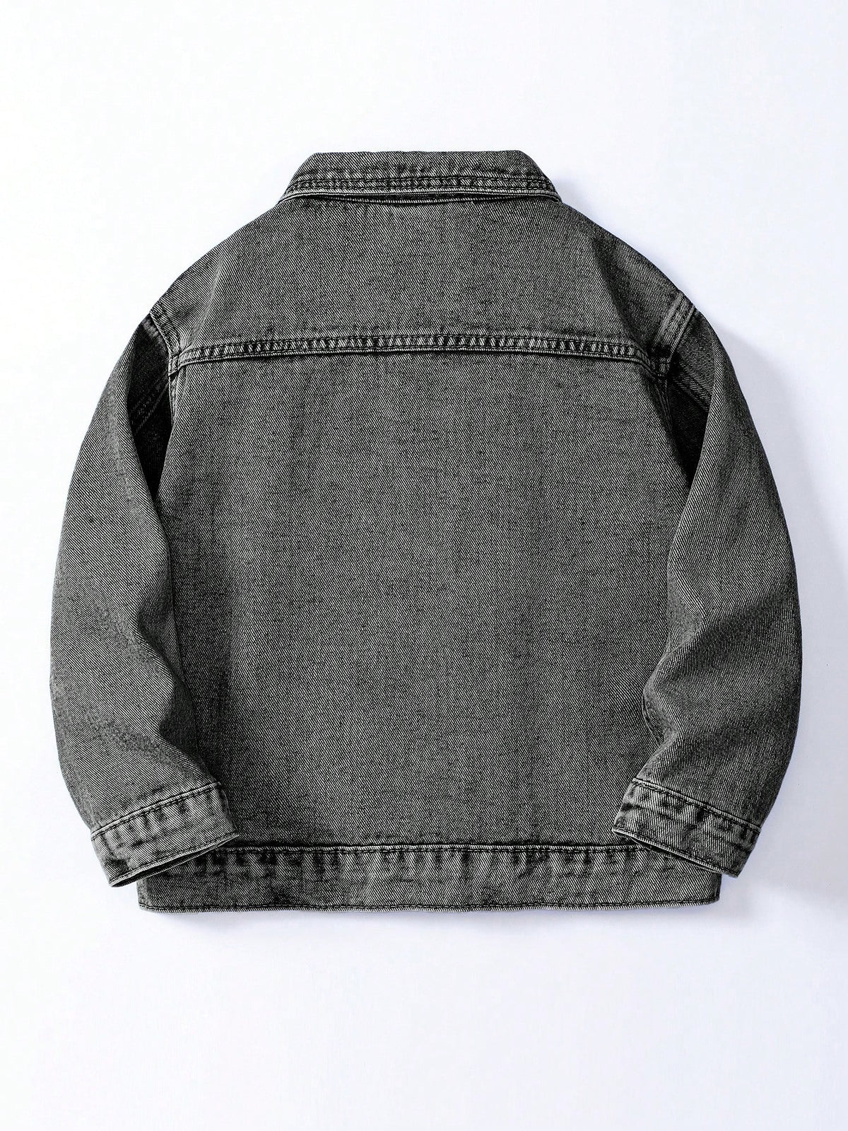 Jeune garçon Veste en jean délavé gris