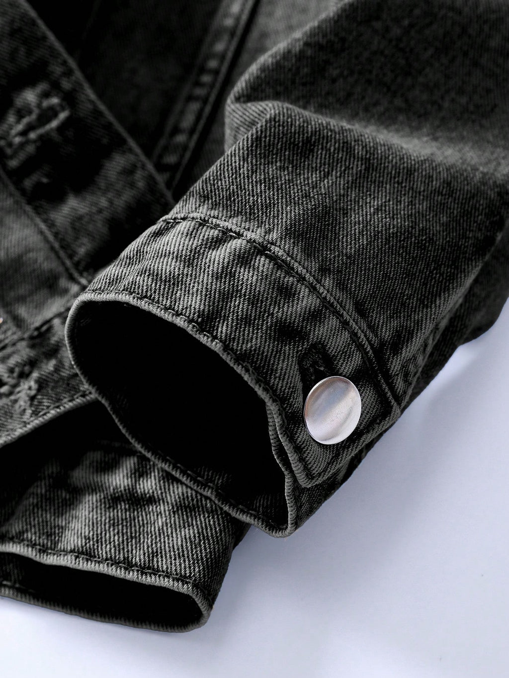 Young Boy Casual Washed Denim Jacket Grey