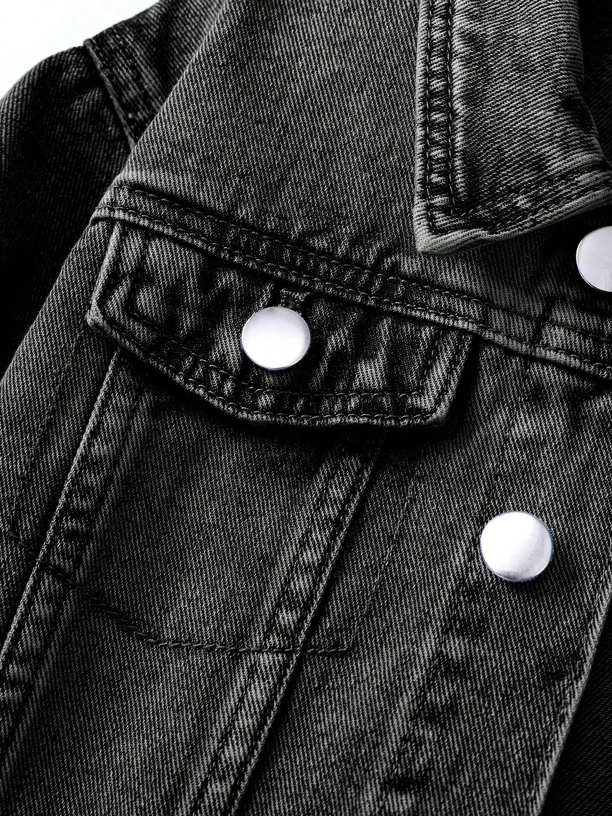Jeune garçon Veste en jean délavé gris