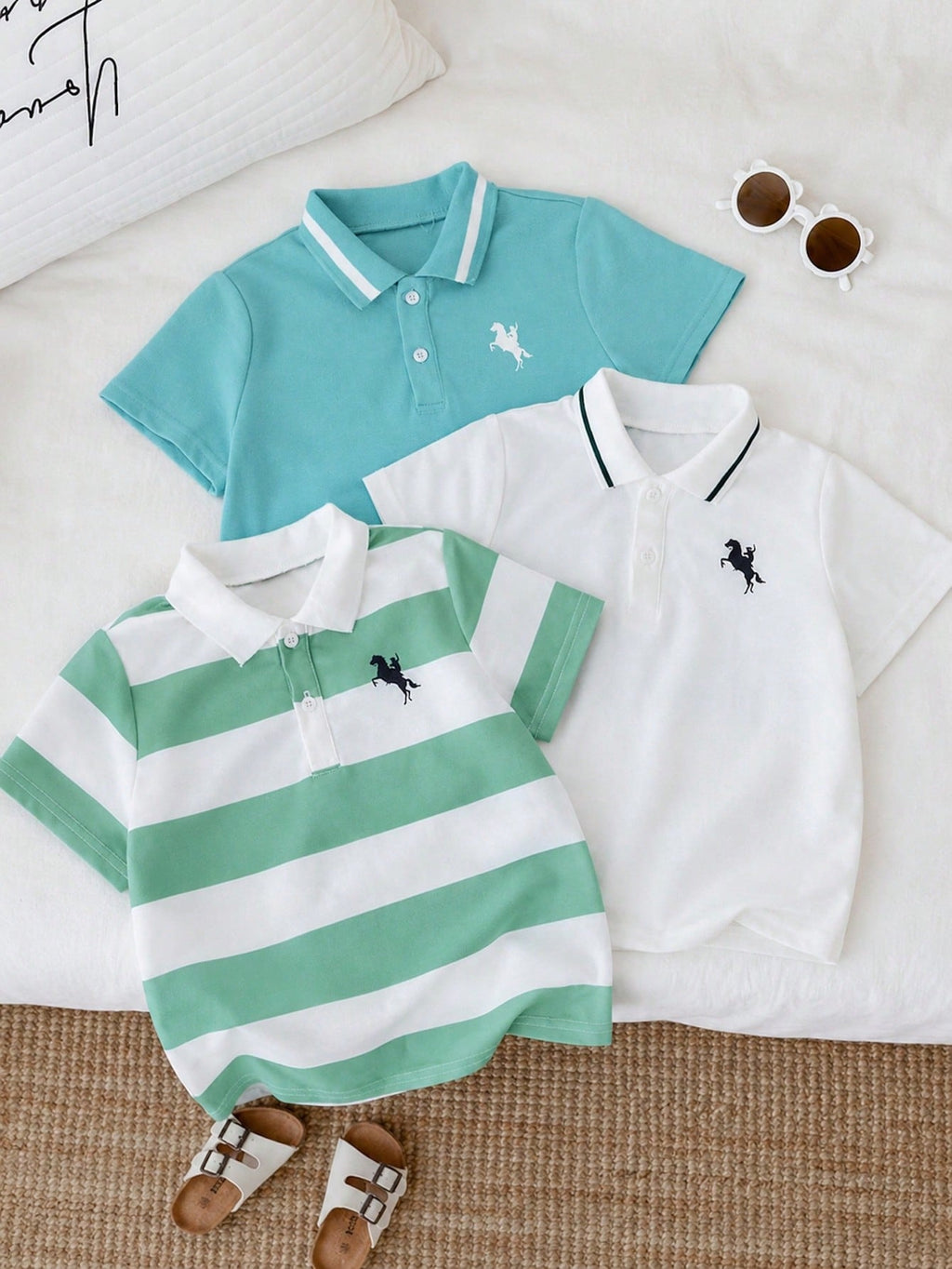 Lot 3 Polos Garçon Sport Style Collège