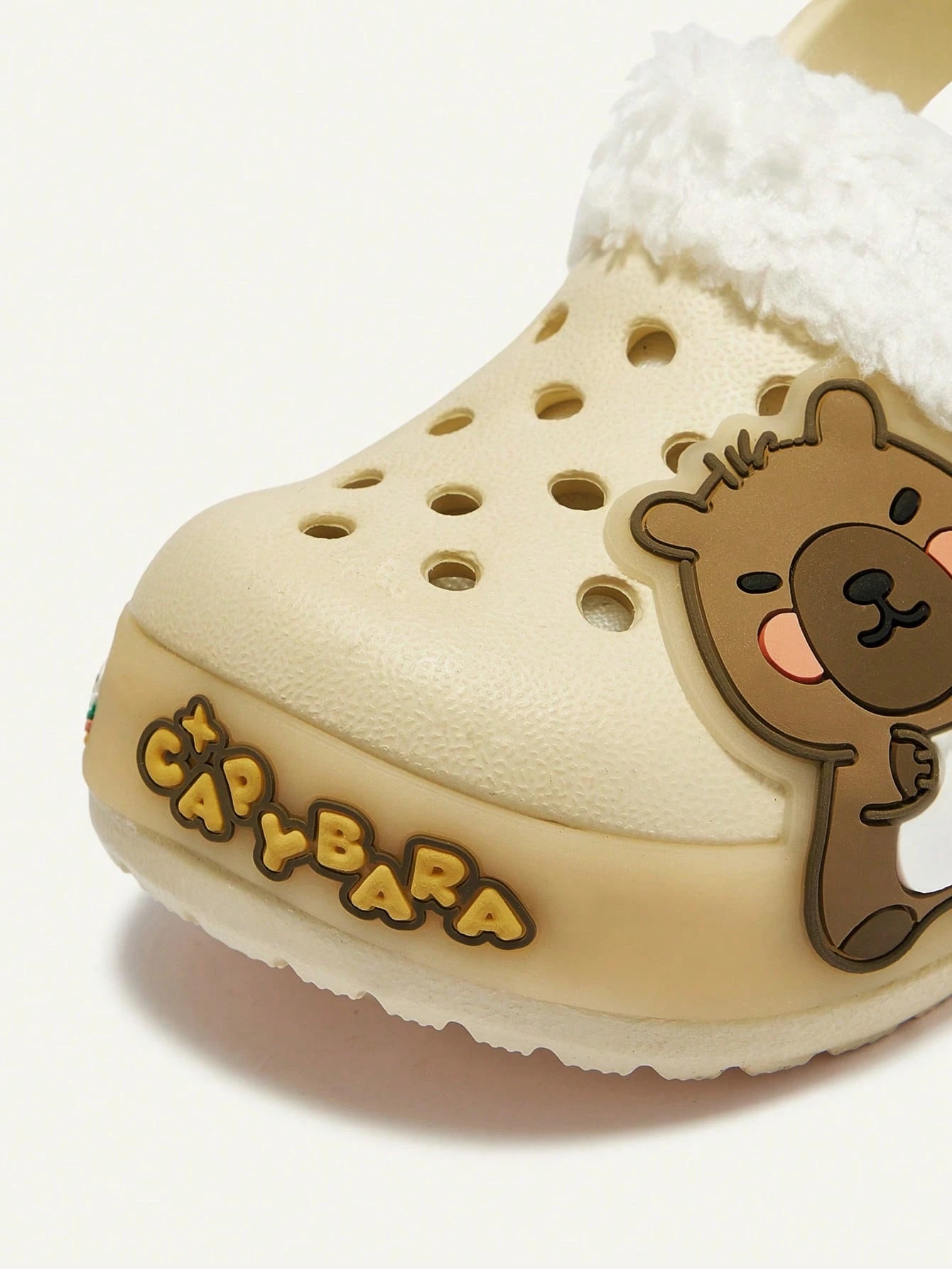 Cozy Pixies Boys' Beige Warm Plush-Lined LED Light-Up Winter Clogs  Beige