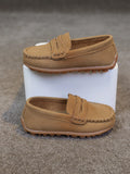 Boys' White Academy Driving Loafers