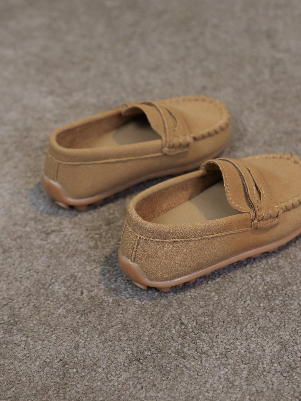 Boys' White Academy Driving Loafers