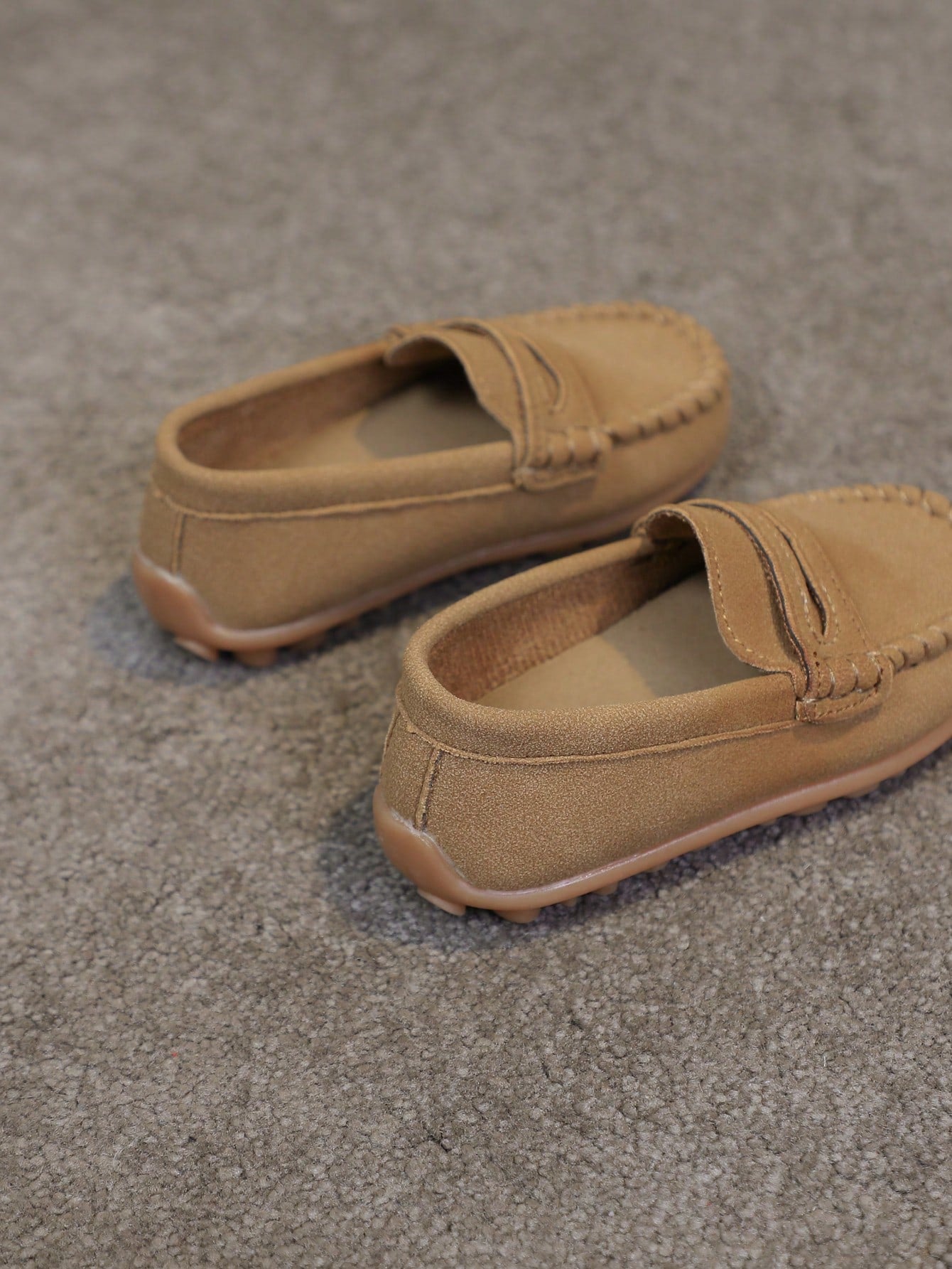 Boys' White Academy Driving Loafers