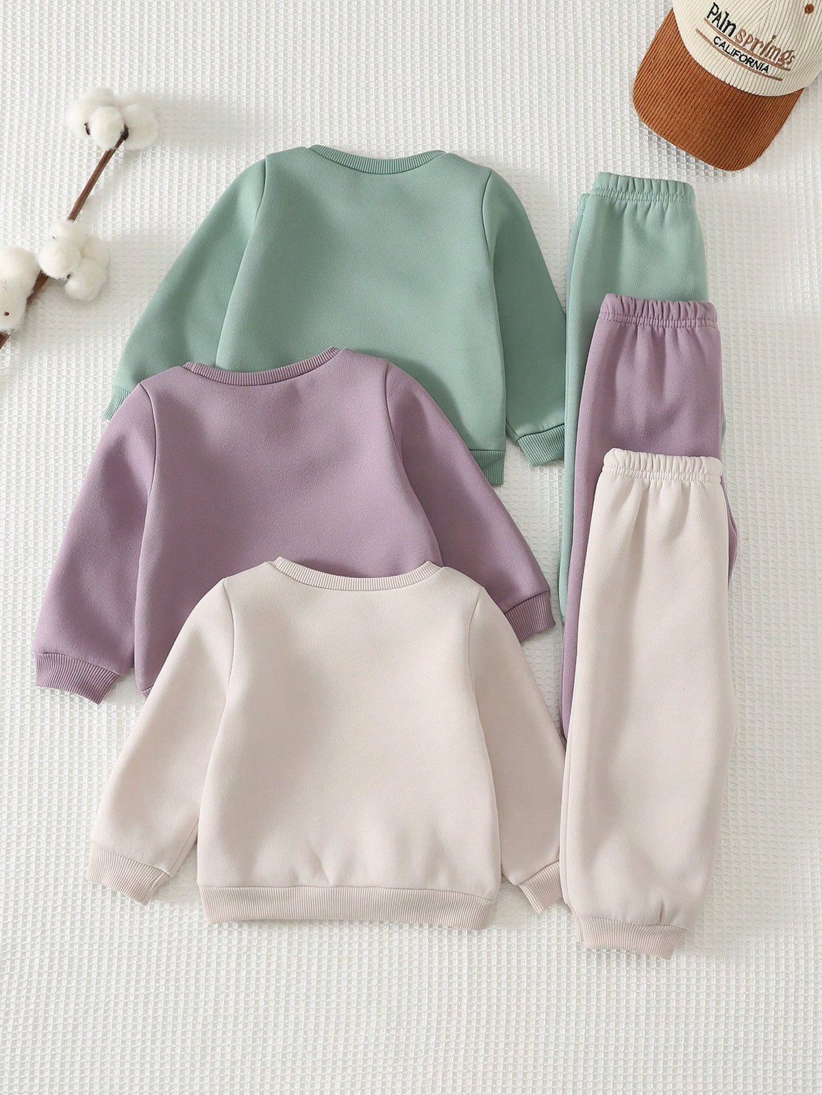 Cozy Pixies Baby Girl Vintage Knit Sweatshirt 6pcs Sets