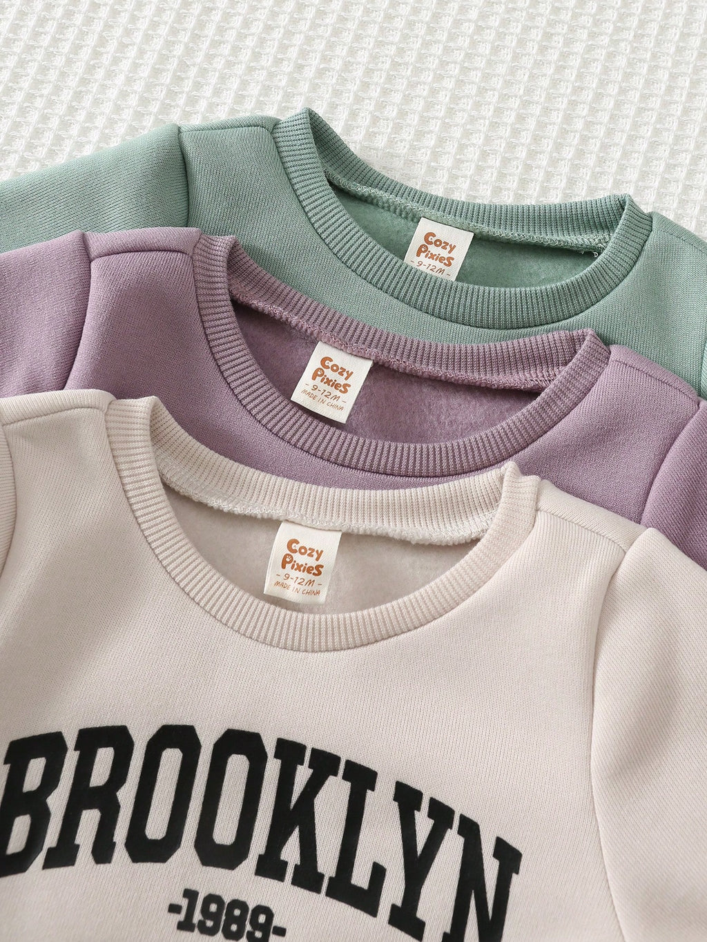 Cozy Pixies Baby Girl Vintage Knit Sweatshirt 6pcs Sets