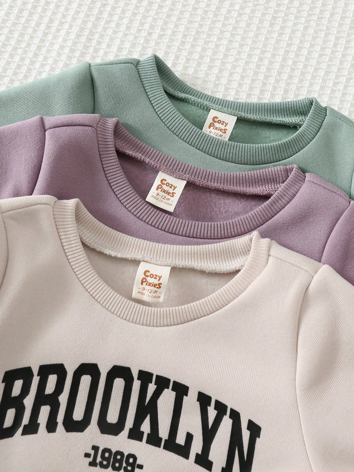 Cozy Pixies Baby Girl Vintage Knit Sweatshirt 6pcs Sets