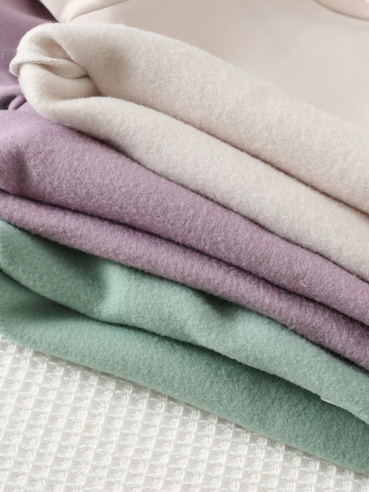 Cozy Pixies Baby Girl Vintage Knit Sweatshirt 6pcs Sets