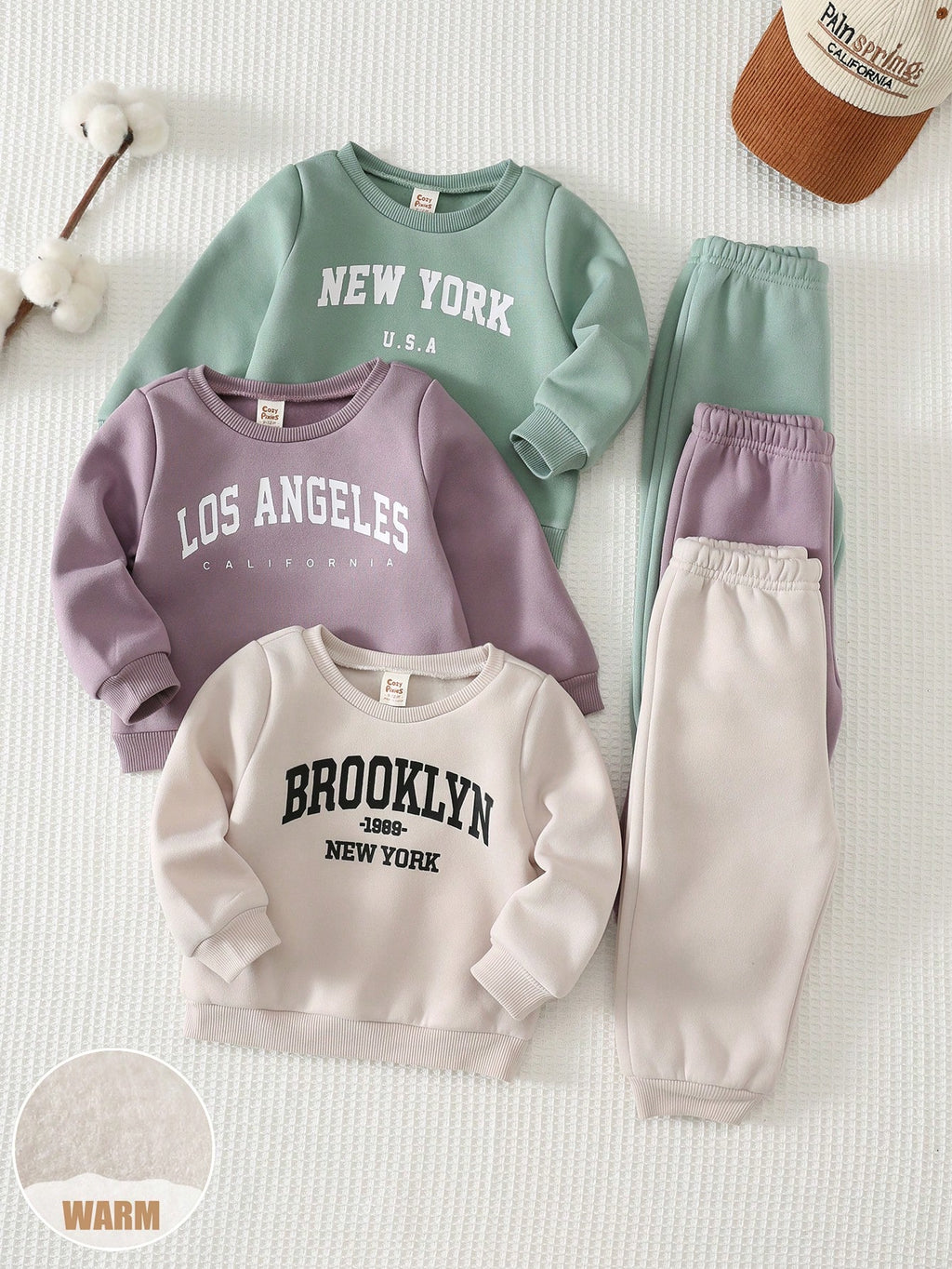 Cozy Pixies Baby Girl Vintage Knit Sweatshirt 6pcs Sets