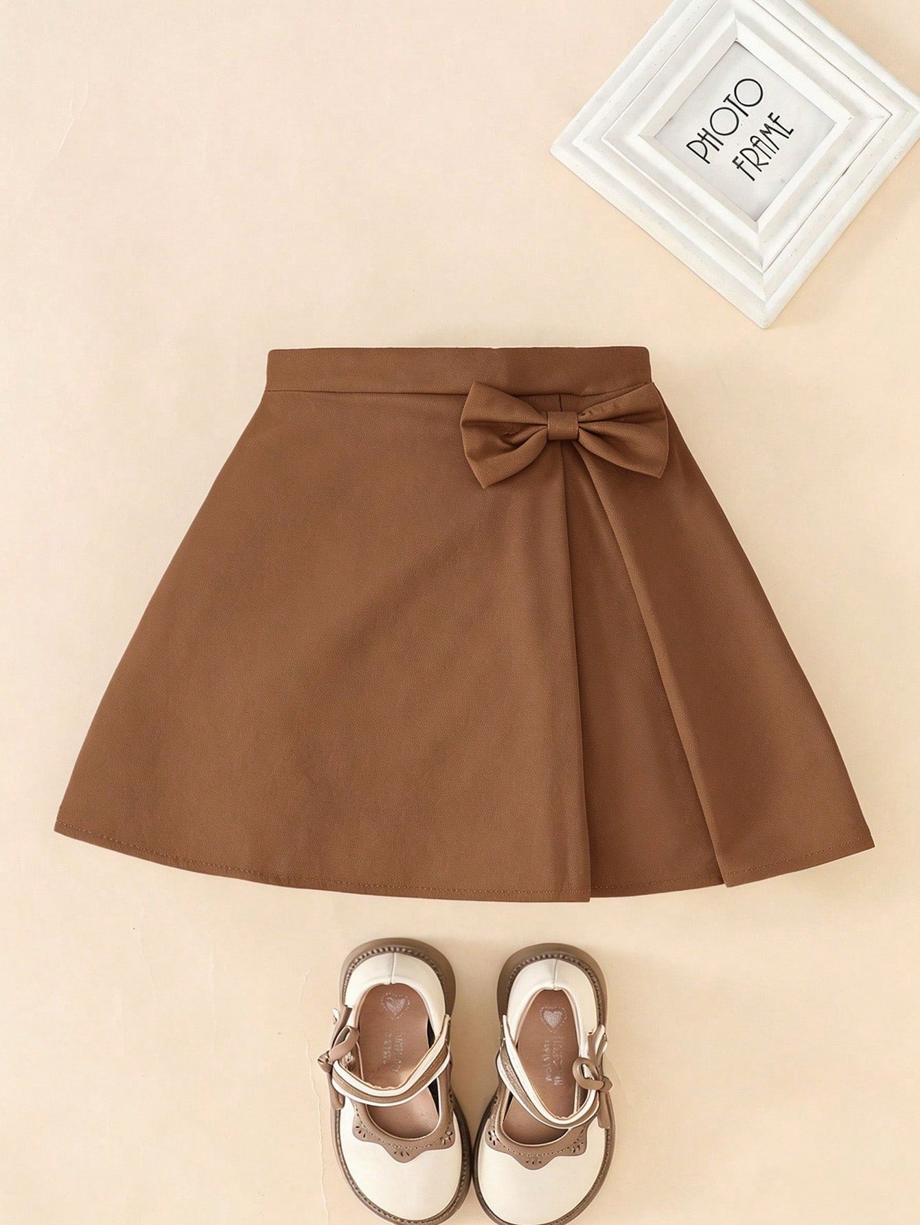 Girls' Bow Decor A-Line Skirt