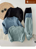 Ensemble pantalon taille élastique et sweat-shirt tricoté pour bébé garçon