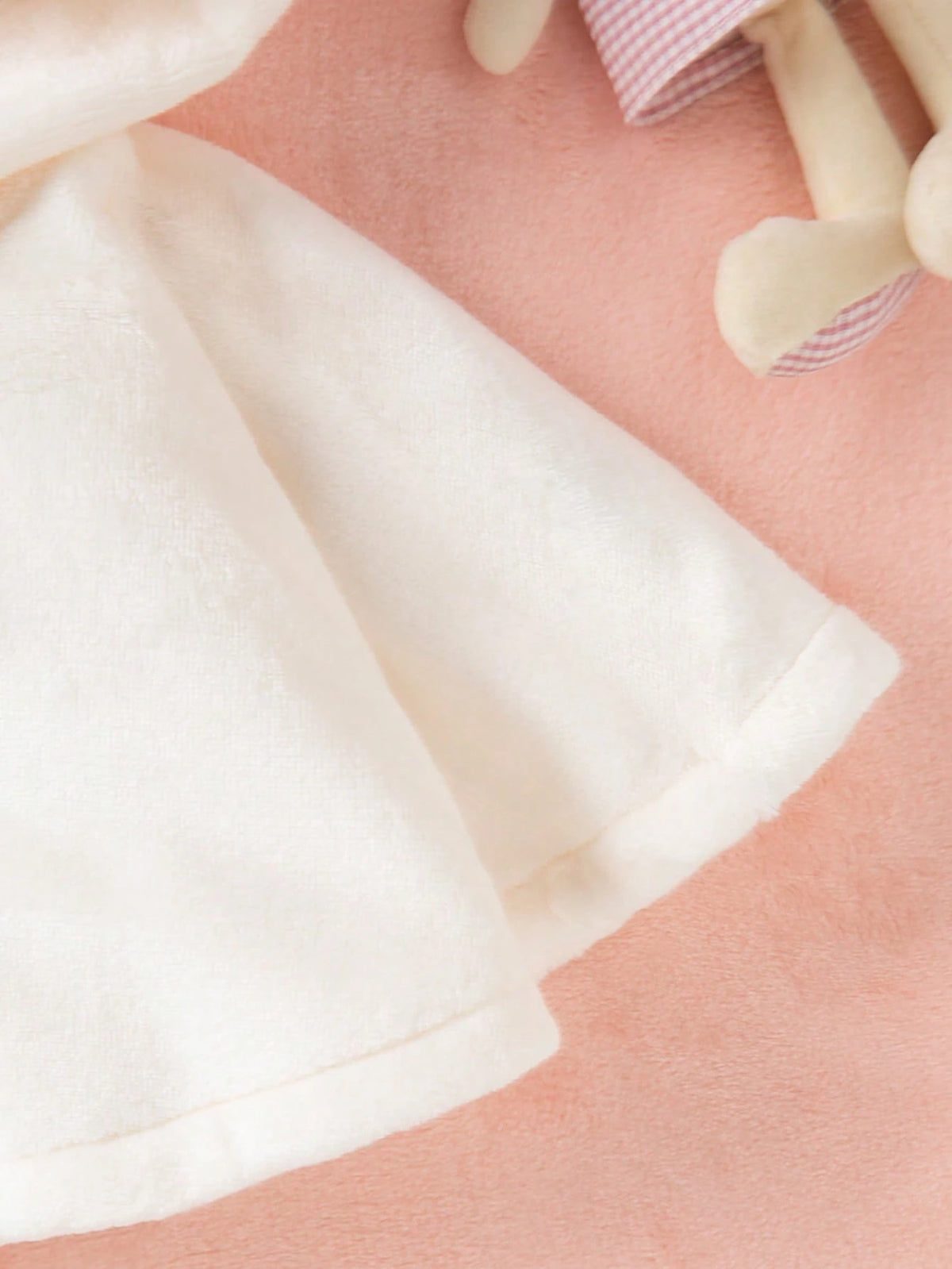 Baby Girl Furry Hooded Cape Jacket - Apricot