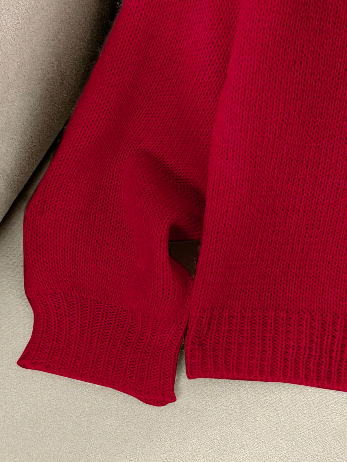 LMoss Kids Young Girl Pink Bow Knit Sweater - Burgundy