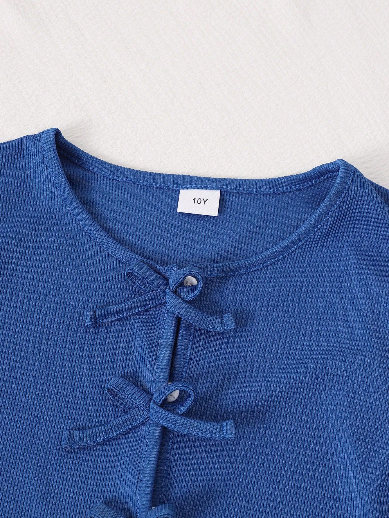 Ensemble Fille Cardigan Nœud & Robe Bretelles