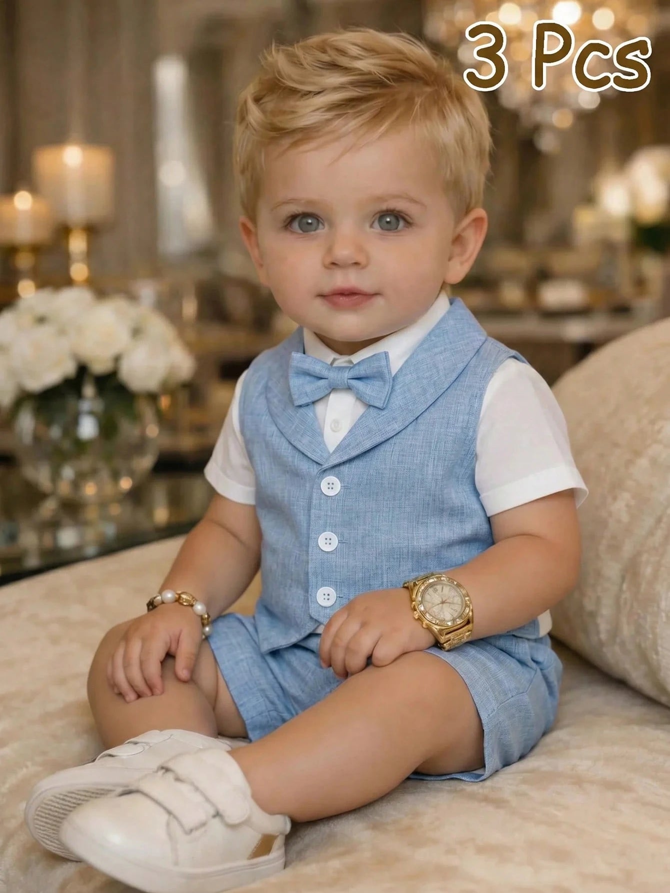 Dusty Blue Gentleman Suit 1