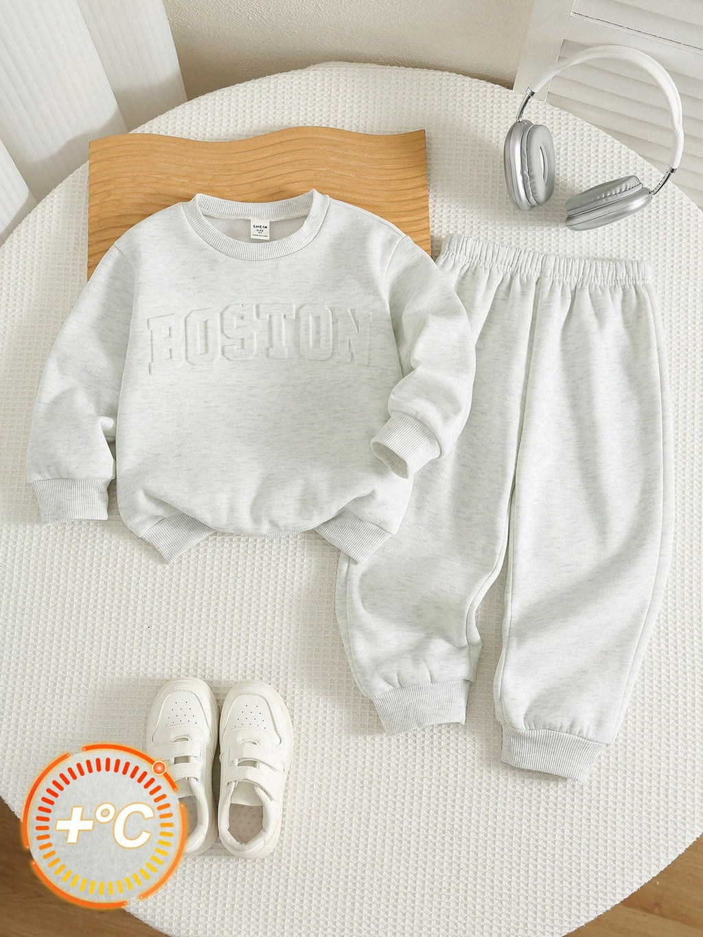 Bambinoo x Playful Pals Boys' 3D Letter Fleece Sweatshirt Set