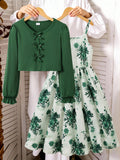 Ensemble Fille Sparklyn Cardigan & Robe Camisole