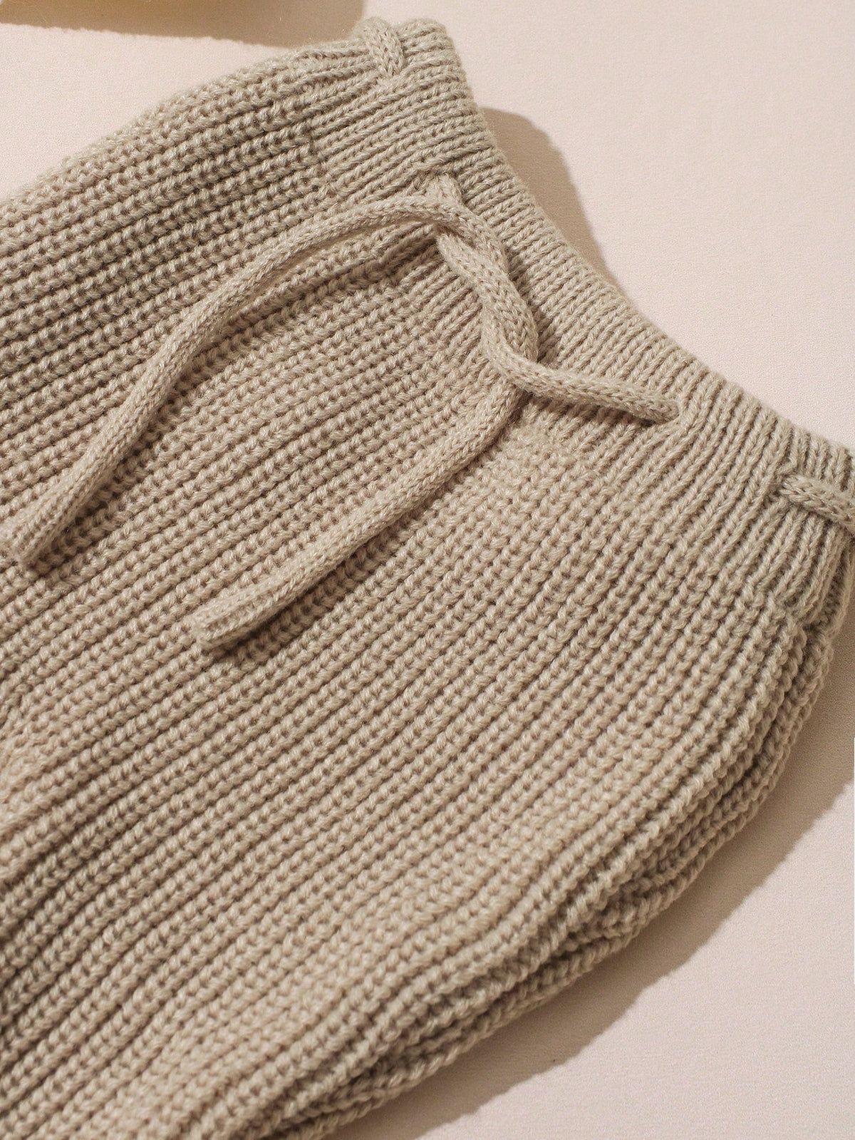 Newborn Baby White Knitted Tops Pants Hat 3pc Set