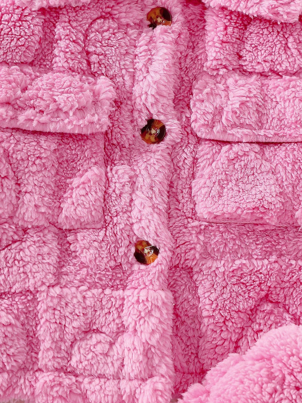Baby Girl Plush Jacket Sweatpants Ribbed Tank Top 3 Piece Set