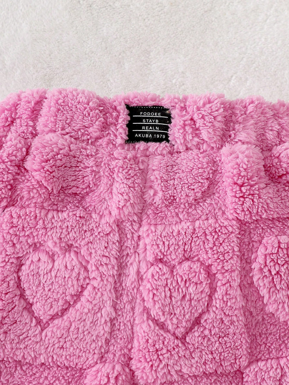 Baby Girl Plush Jacket Sweatpants Ribbed Tank Top 3 Piece Set