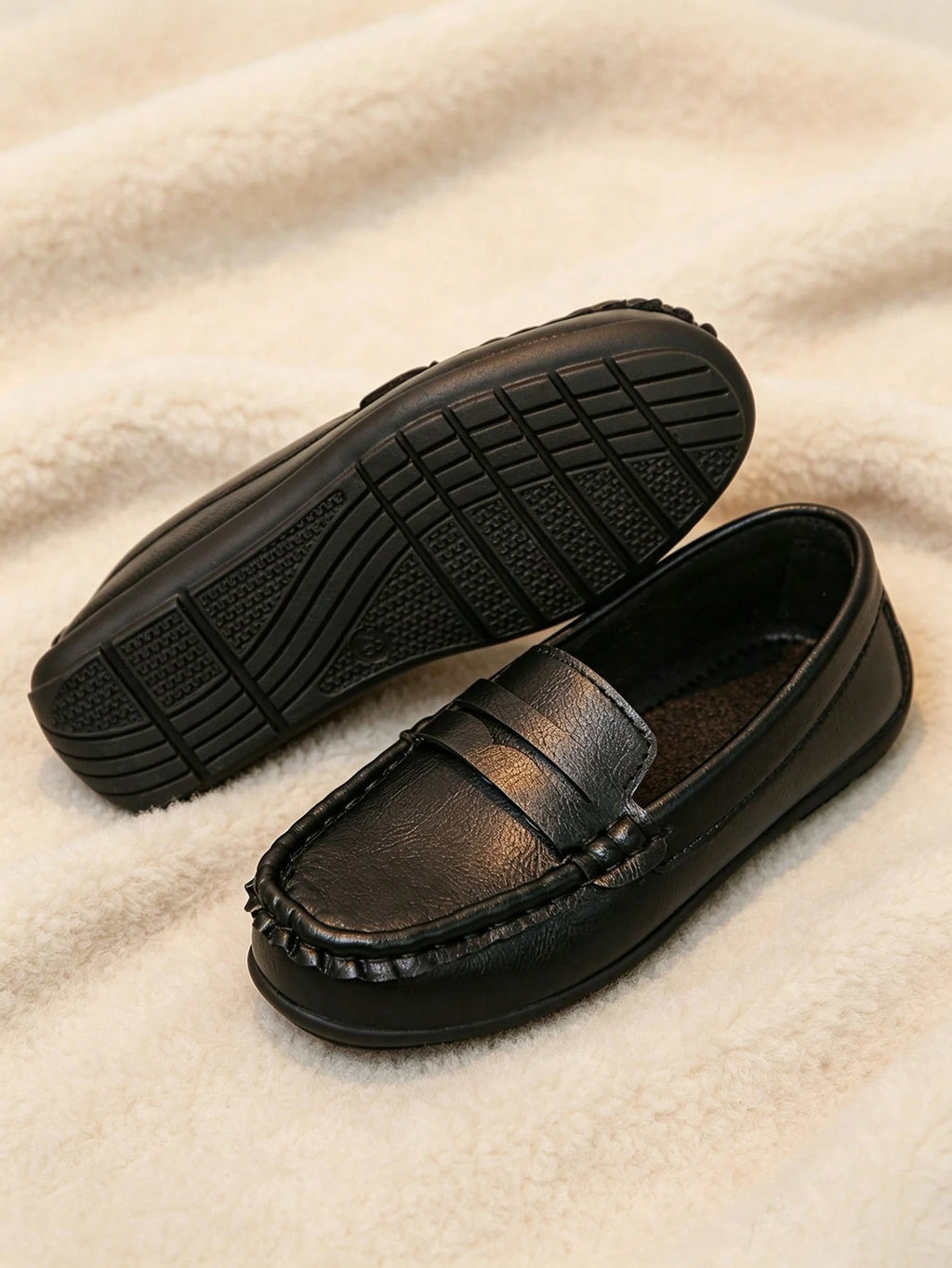 Boys' Black Penny Loafers