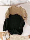 Bambinoo x Playful Pals Boys' Textured Loose Pullover Sweater Set
