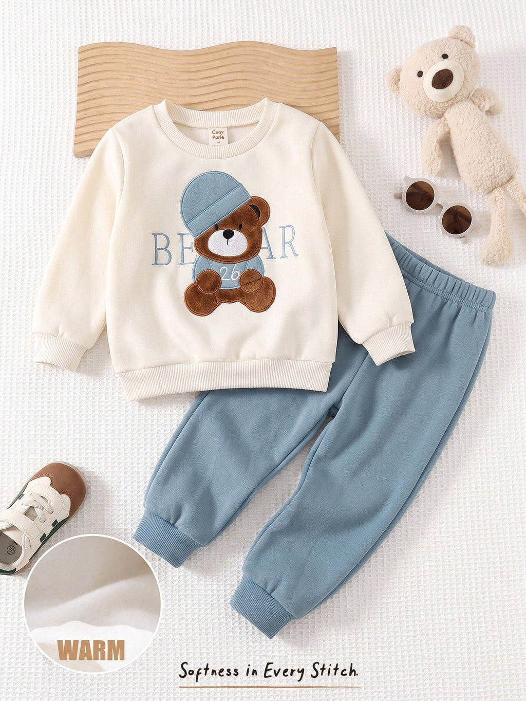 Bambinoo x Cozy Pixies Boys' Coconut Tree T-Shirt & Shorts Set