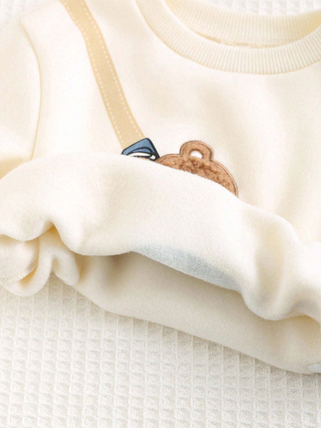 Ensemble sweat et jogging croisés avec motif ourson pour bébé garçon Cozy Pixies - Bleu poussière
