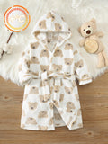 Bambinoo x Playful Pals Peignoir de pyjama thermique à capuche Ours