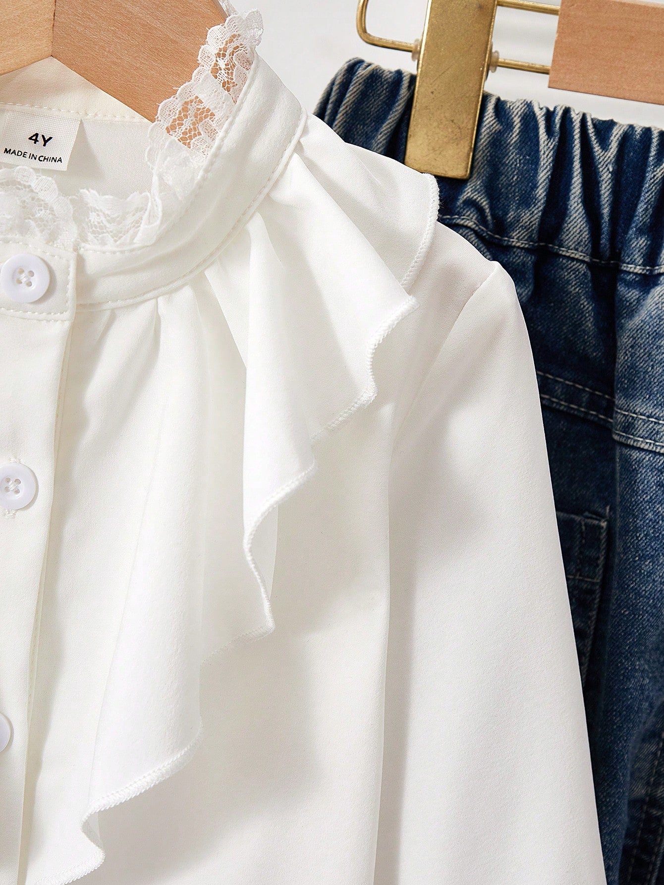 Girls' Peter Pan Collar Blouse with Bow Tie