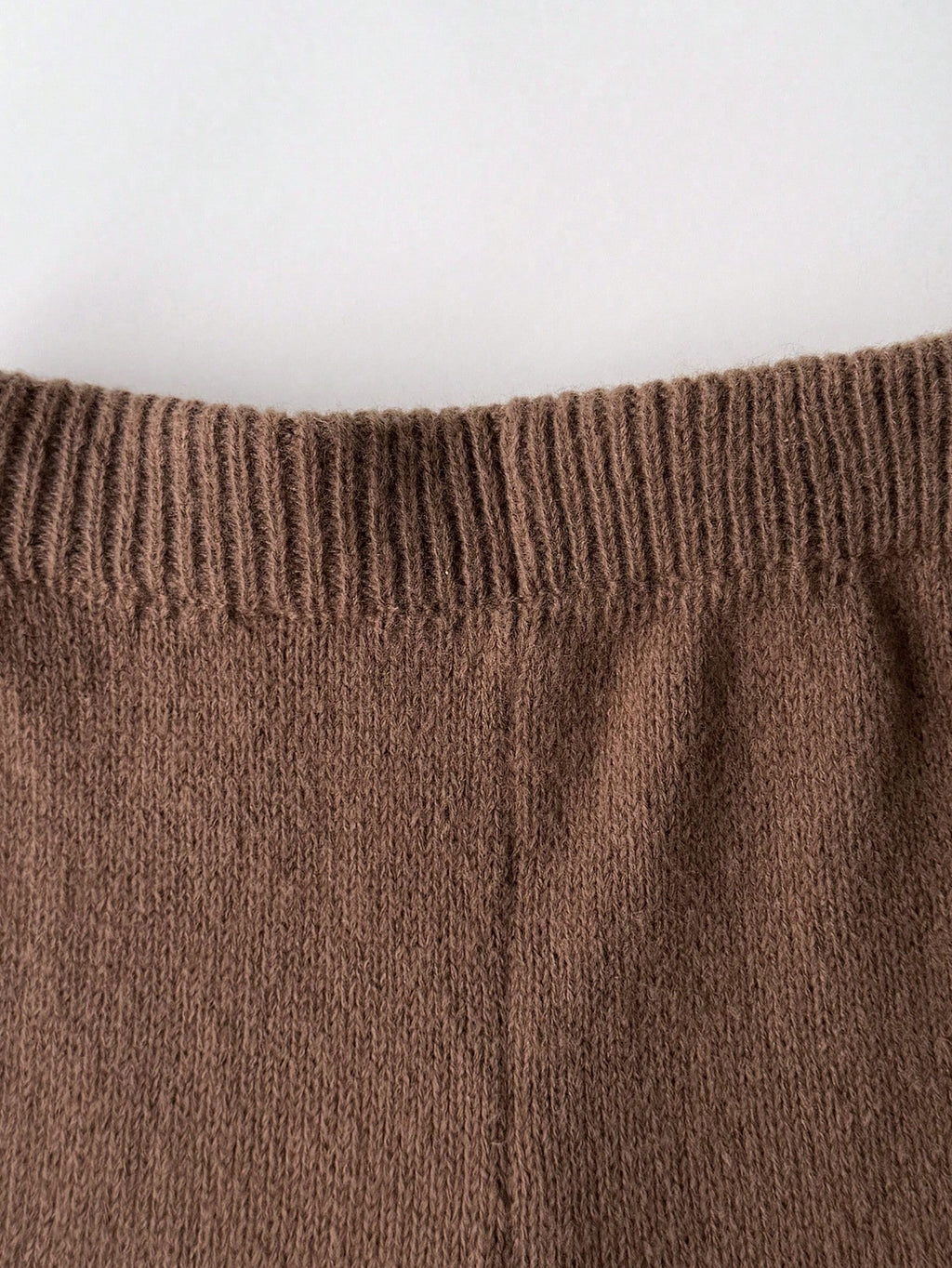 Baby Girl Knitted Cardigan Flared Pants Set - Coffee Brown