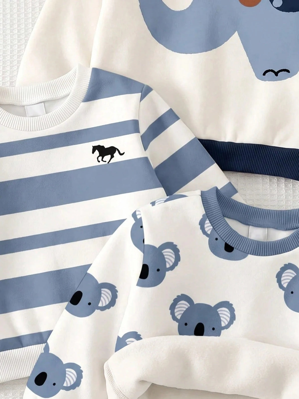 Baby Boy 3pc Colorblock Sweatshirt Set Multicolor