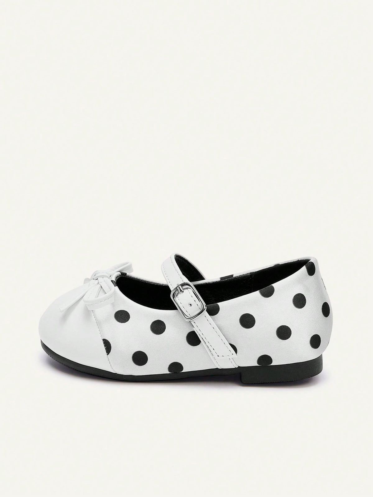 Cozy Pixies Girls' Polka Dot & Black Bow Flat Shoes